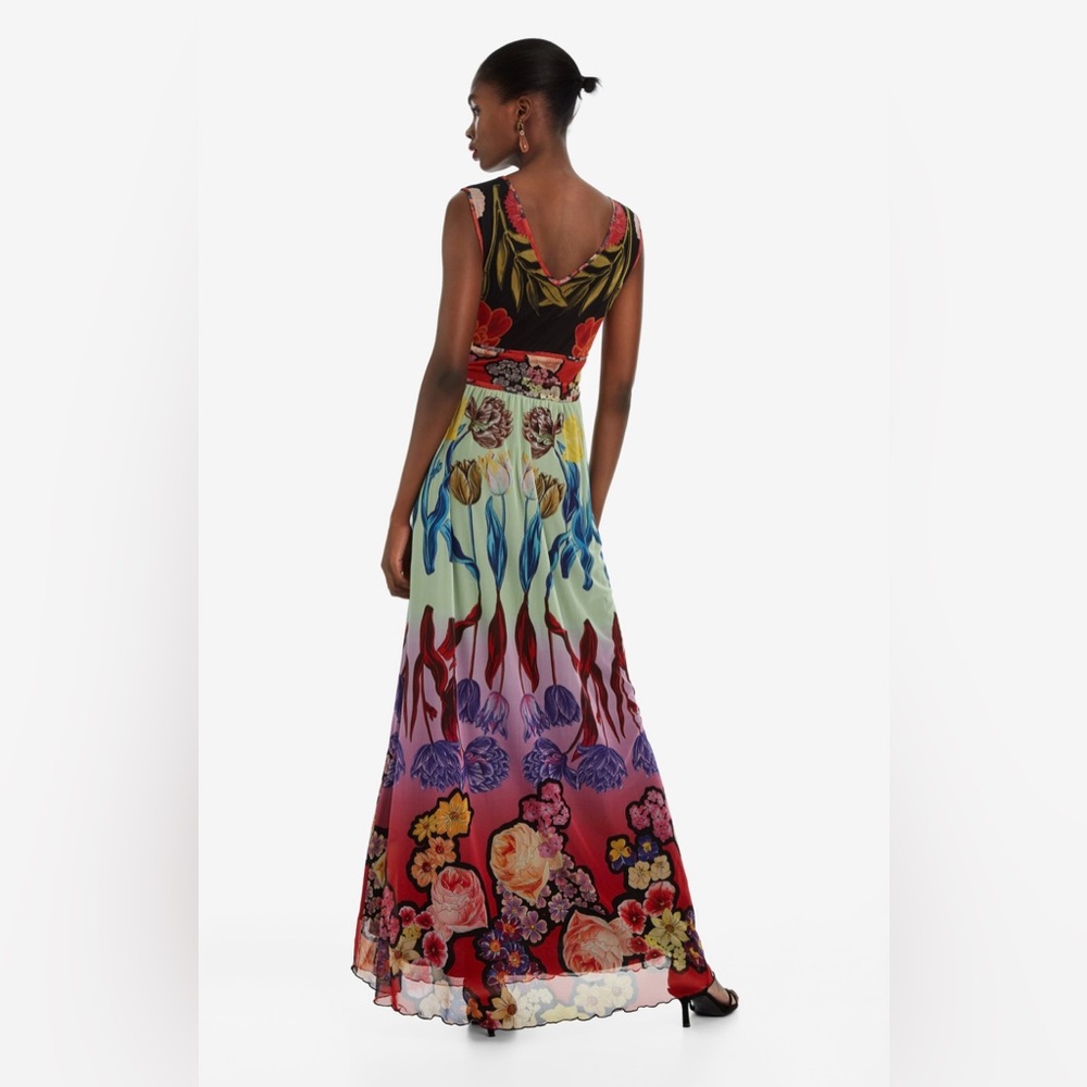 Desigual Helsinki Floral Maxi Dress size 6 - Picture 2 of 9
